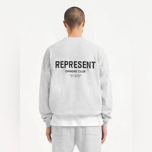 REPRESENT Owner’s Club Grey Cotton Crewneck